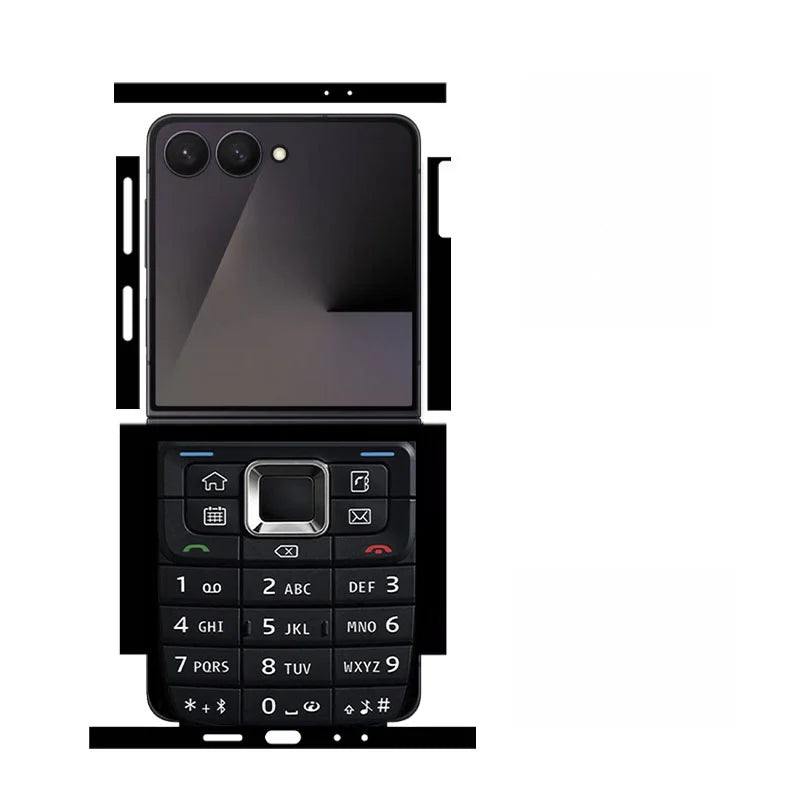 Skin For Samsung Galaxy Z Flip 7 6 5 4 3 Back Film Sticker Full Cover Protective Decal Wrap Side Frame Back Screen Protector
