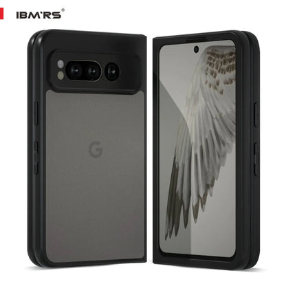 IBMRS for Google Pixel fold Case,Frosted transparent Shockproof Protection Case