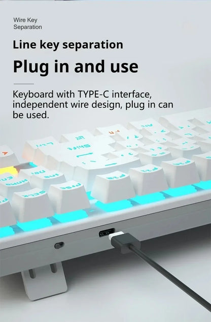 AULA F3087 Pro/F3087 Mechanical Keyboard 75% Layout Backlight Wired Full Key No Punch for Office E-Sport Gaming Keyboard