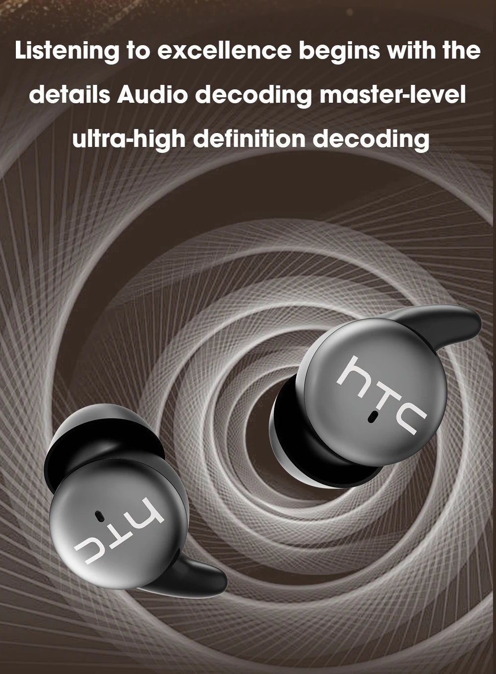 HTC NE90 TWS Sleep Bluetooth Earphones Wireless Bluetooth 5.3 Stereo Headphones Mini Sleeping Earbuds Long Battery Touch Control