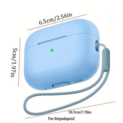 For AirPods Pro 2 2nd Case Cover With Lanyard Soft Silicone Protective Cases For Apple AirPods Pro2 Air Pod Pro2 Gen Coque Funda