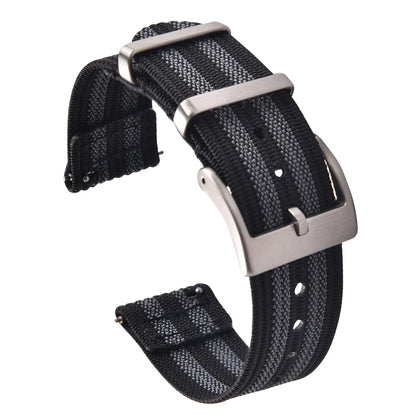 New Ribbed Nylon Watch Strap 18mm 20mm 22mm Qucik Release Straps Military Sports Watchband Fabric Strap for Omega/Smart/Samsung