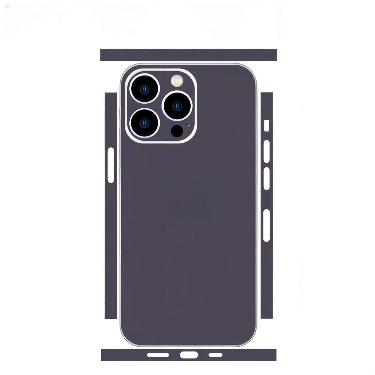 Plain Color Decal Skin for iPhone 13 14 15 16 17Pro Max Back Film Cover Wrap Rear Screen Protector Anti-scratch Durable Sticker