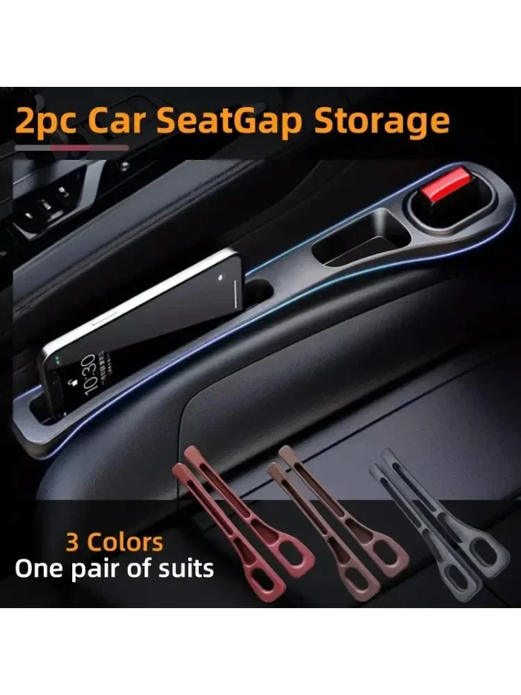 2Pcs Car Seat Gap Filler Seat Crevice Storage Box Bag Between Seats Console Organizer Decoration Interior Auto Accessories