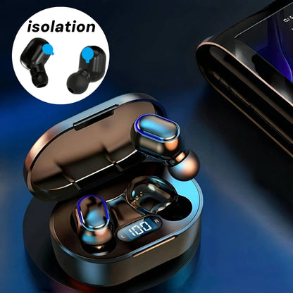 E7S, TWS True Wireless Earphones with Digital Display Screen, Bluetooth 5.4 Suitable for Outdoor Activities Such as Running