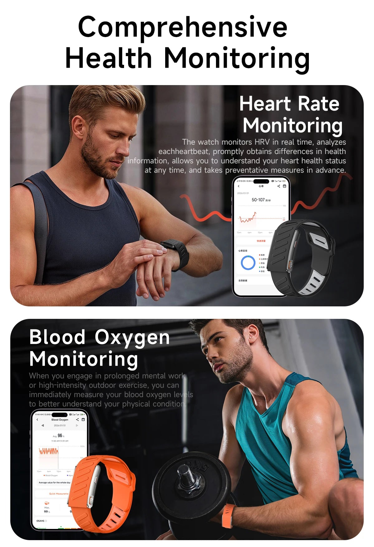 2026 New Nursing Grade Smart Bracelet VWAR MG SpO2 Blood Lipid Uric Acid ECG+PPG Waterproof NO Screen Band Sport Fitness Tracker