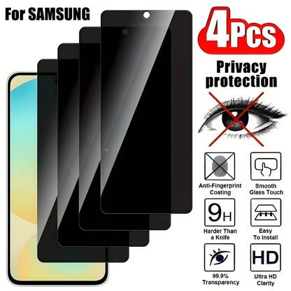 4/1pcs Privacy Screen Protectors For Samsung S26 Ultra A56 5G A55 A54 A57 A17 A16 A36 A35 A34 A08 A18 A07 A06 A05 A26 Anti Spy