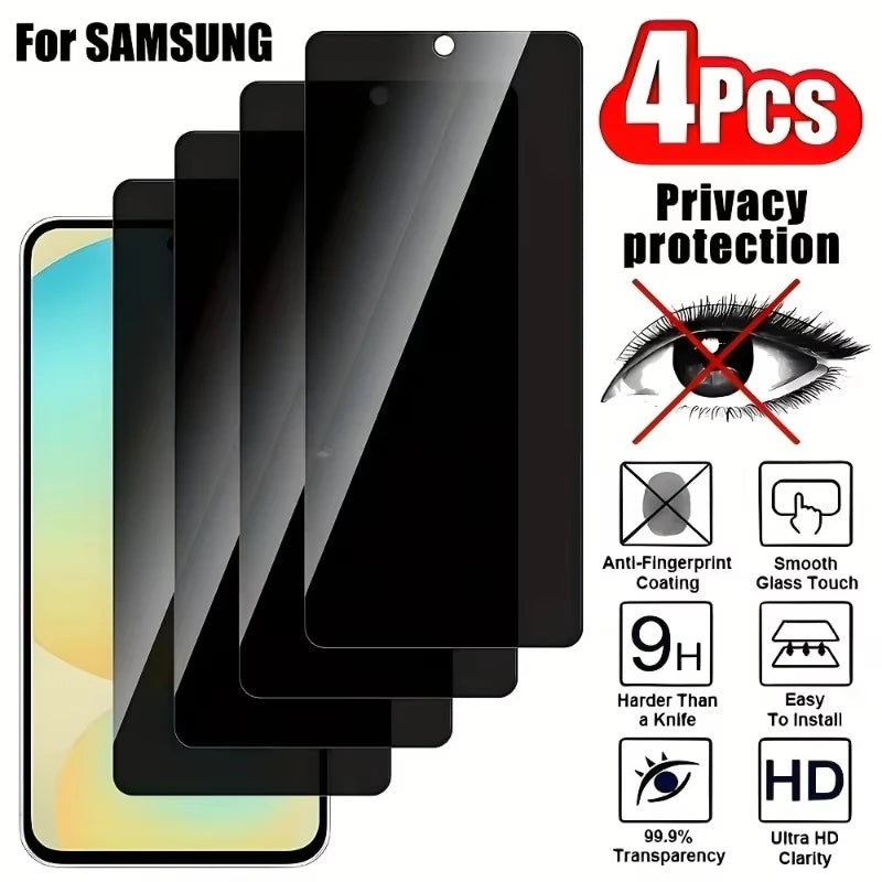 4/1pcs Privacy Screen Protectors For Samsung S26 Ultra A56 5G A55 A54 A57 A17 A16 A36 A35 A34 A08 A18 A07 A06 A05 A26 Anti Spy