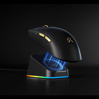 MCHOSE K7 V2 Wireless Gaming Mouse PAW3955 TI Dual 8K Polling Rate 50000DPI Lightweight Magnetic Wireless Charging Dock Esports
