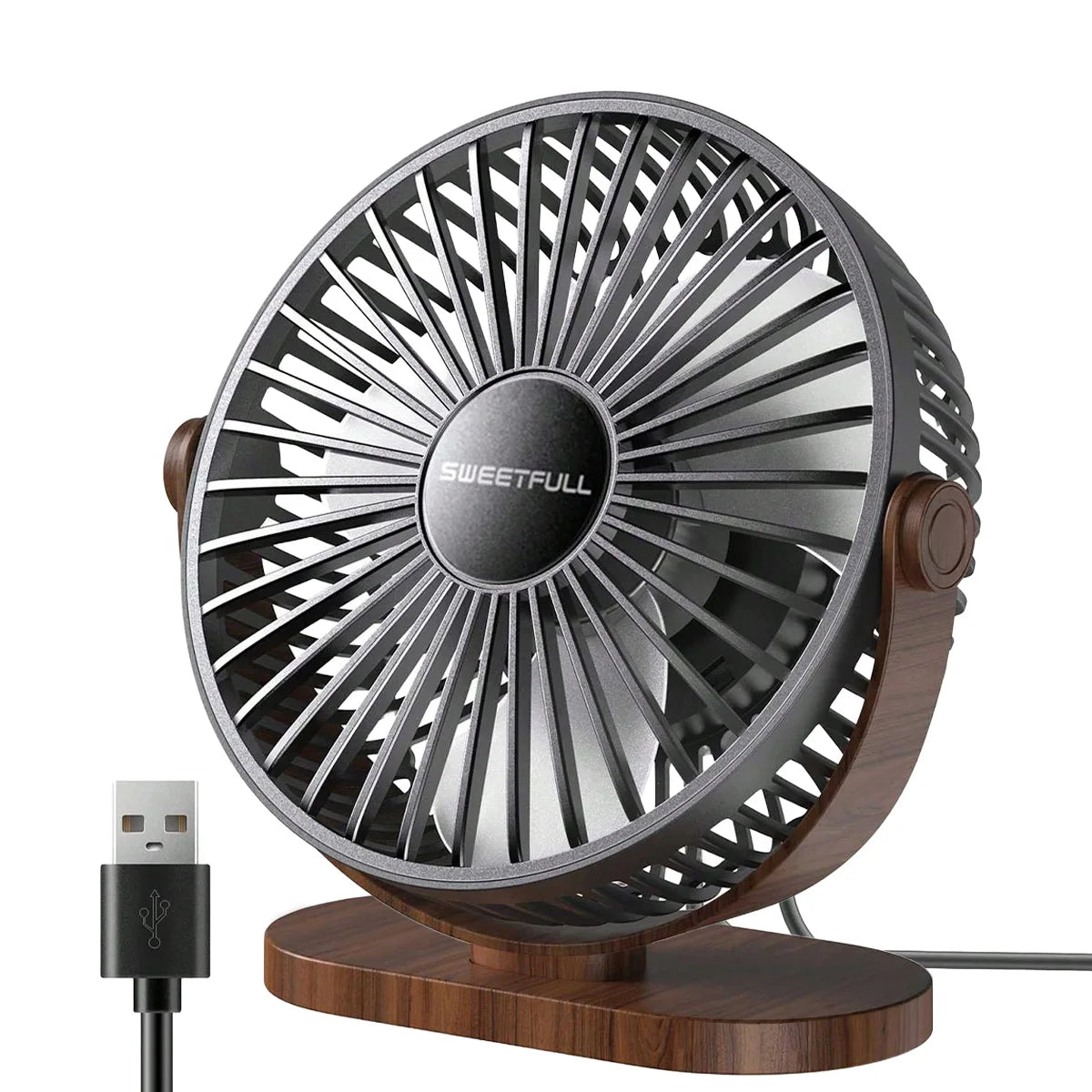 USB Fan Portable Desktop Wall Mounted Mini Electric Fan Mute 3 Speed Adjustment Air Circulator For Home Desk Office