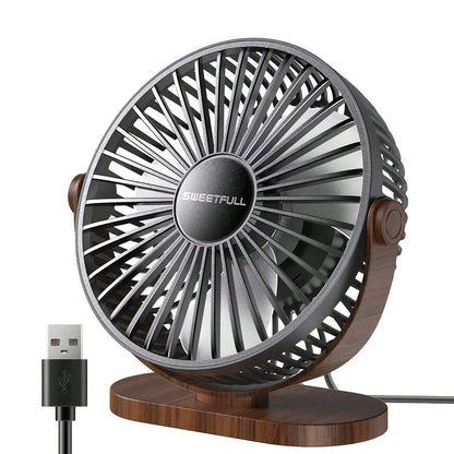 USB Fan Portable Desktop Wall Mounted Mini Electric Fan Mute 3 Speed Adjustment Air Circulator For Home Desk Office