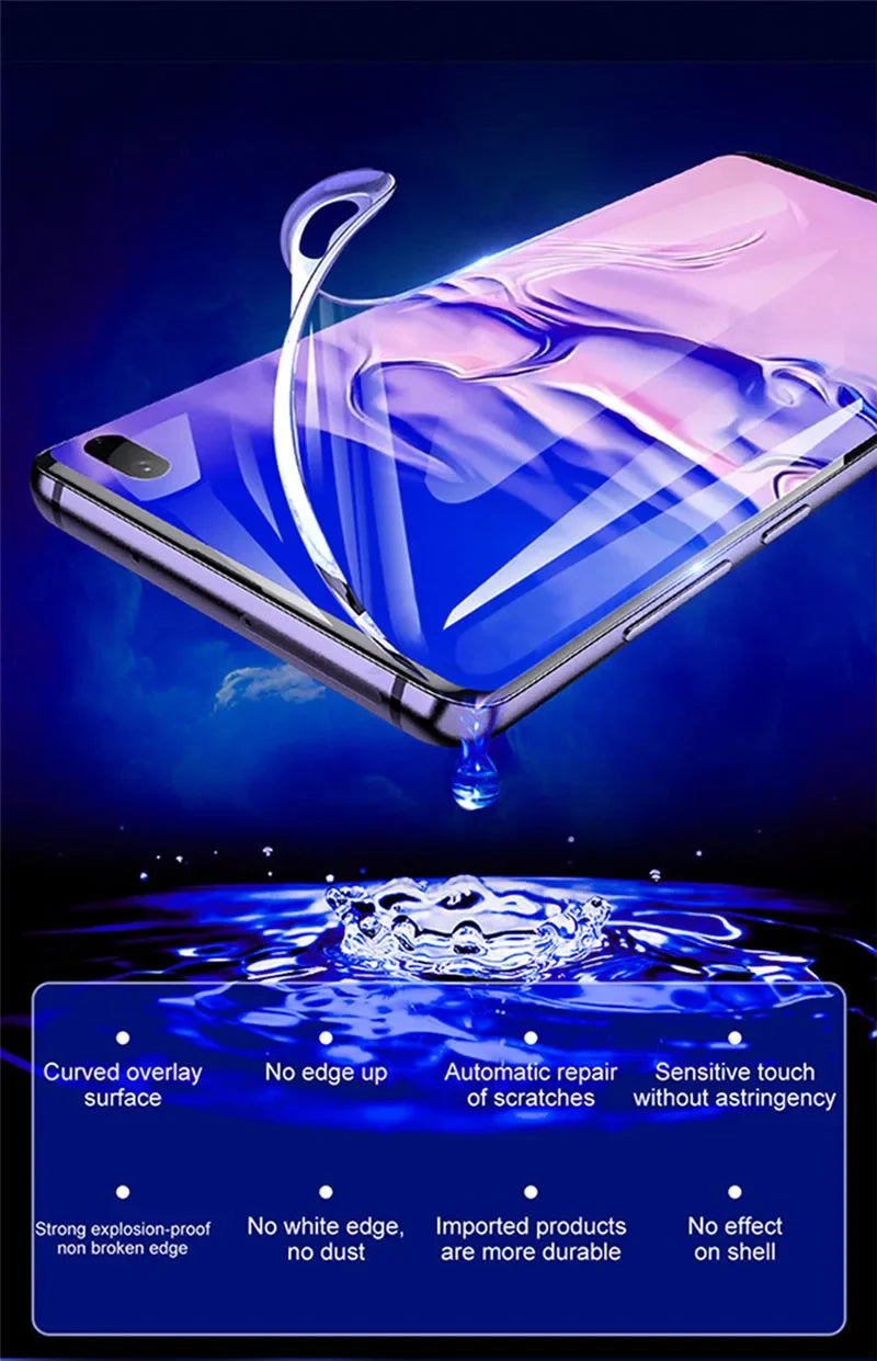 4Pcs Hydrogel Film For Samsung Galaxy S24 S23 S20 S25 S22 S21 Plus Ultra S24 FE Screen Protector For Samsung Note 20 9 10 Plus