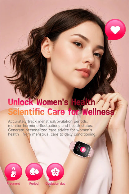 2026 New Professional-Grade Health Smart Watch Men ECG BP HR Uric Acid Lipid BMI Body Analysis Bluetooth Call Smartwatch Women
