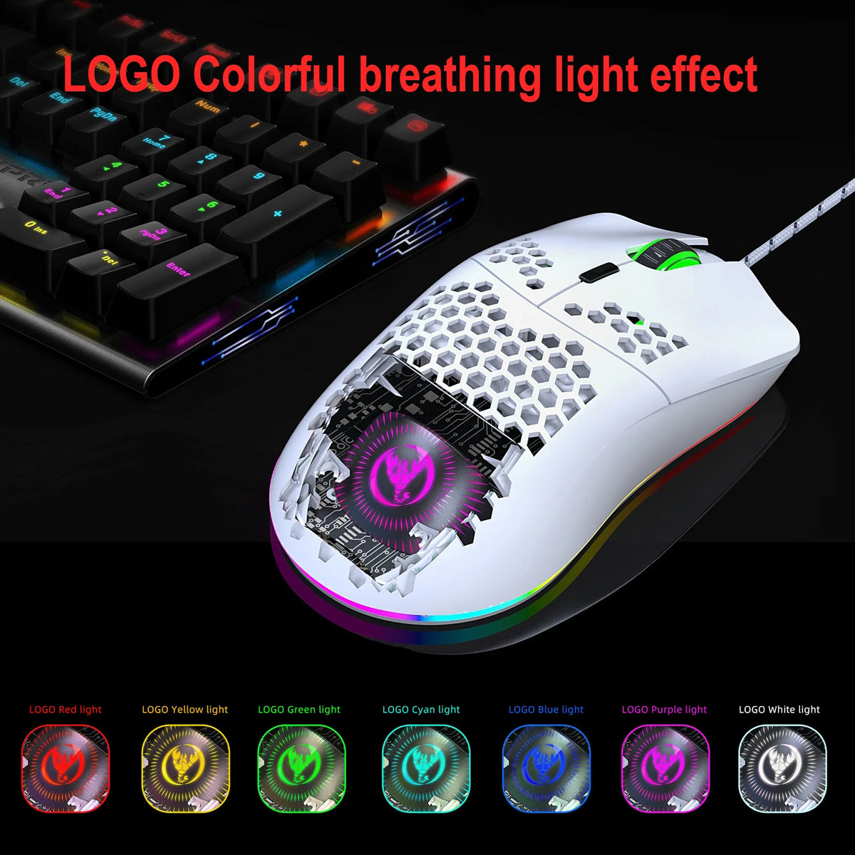 Keyboard and Mouse 68key Wired Membrane RGB Light 70% Clavier Souris Combo Gamer Gaming PC Full Set Kit Mobilador USB Keyboards