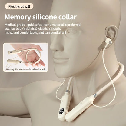 BT-12 Wireless Bluetooth Earphones Sports Headphones Card Insertion Digital Display Noise Cancelling Headset HiFi Music Earbuds