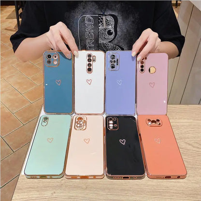 S 24 Love Heart Plating Phone Phone Case On For Samsung Galaxy S24 Plus S24 Ultra S24+ S24Plus S24Ultra 5G Luxury Back Cover