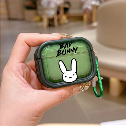 Singer B-Bad B-Bunny Translucent Silicone Case for Airpods 4 3 Pro 2 1 Wireless earphone Headphone Pro2 Protective Covers