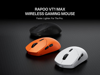 Rapoo VT1 MAX / VT1 Wireless Gaming Mouse 30K/26K DPI True 8K Wireless Polling Rate 49g Lightweight Up to 750 Hour Battery 10 Programmable Buttons On-Board Memory Esports Laptop Gaming Mice Compatible with Windows Mac