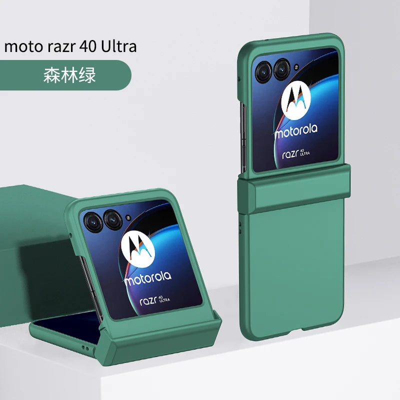 Skin Feel Case for Motorola Razr 40 50 60 70 Moto Razr50 40 60 Ultra 5G Solid Color 3-piece Hinge Set Protect Anti-Scratch Cover
