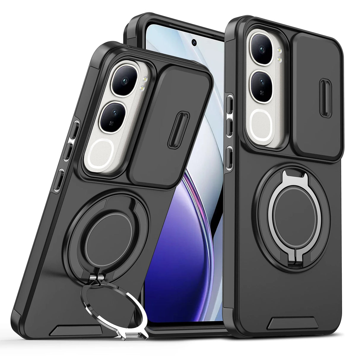 For Vivo V40 SE 80W Case Vivo V40 lite 4G 5G IDN Cover Y200 Magnetic Ring Armor Camera Lens Case Magsafe Wireless Charge Cover