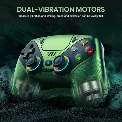Controller For Playstation5 PS5/PS5 Pro/Slim/PC,RGB Wireless Gamepad Hall Effect Trigger Marco/Turbo Anti-Drift Game Joystick