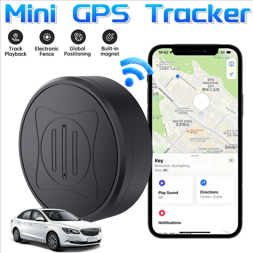 Motorcycle Car GPS Tracker GF07 Mini Tracking Locator Magnetic Vehicle Tracker Locator for Pets, Children, Elderly GPS Positioning APP
