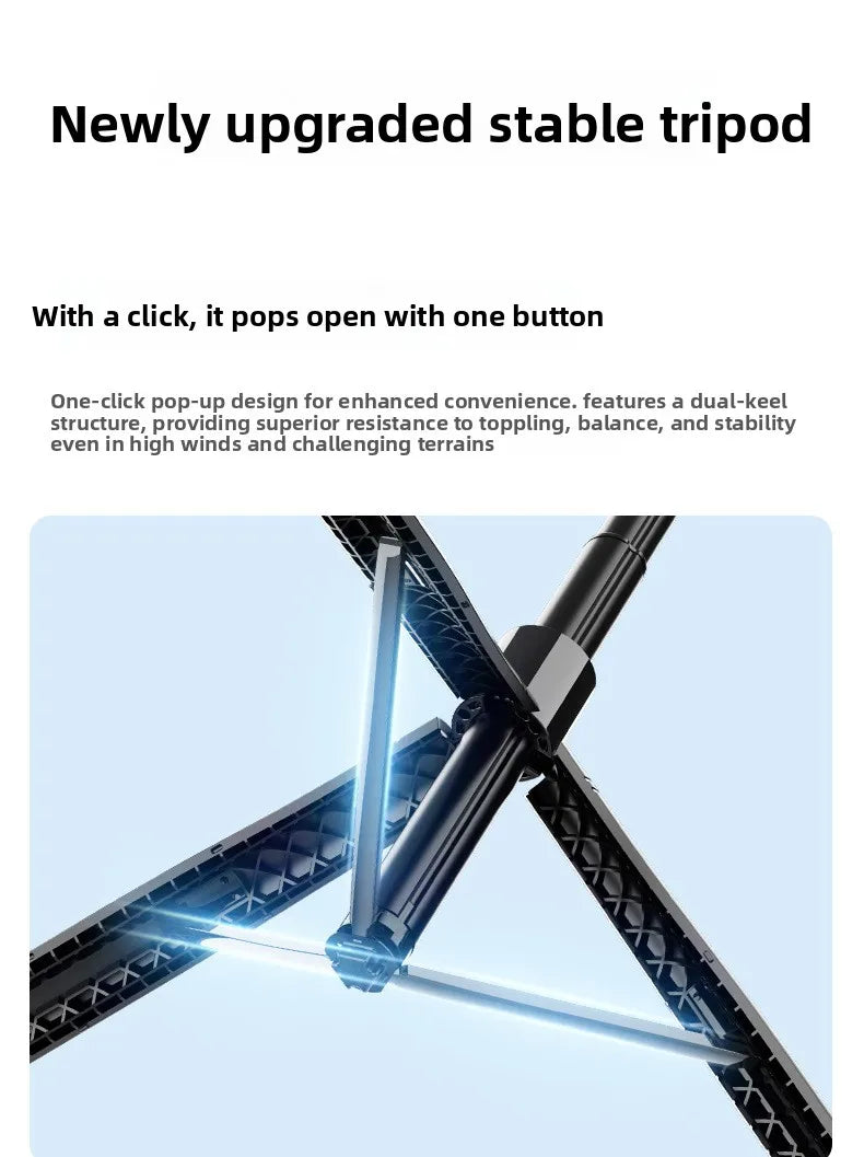 AI Face Tracking Selfie Stick Gimbal Stabilizer, Bluetooth Extendable Phone Tripod with 4-Axis Anti-Shake, Fill Light, Smart Aut
