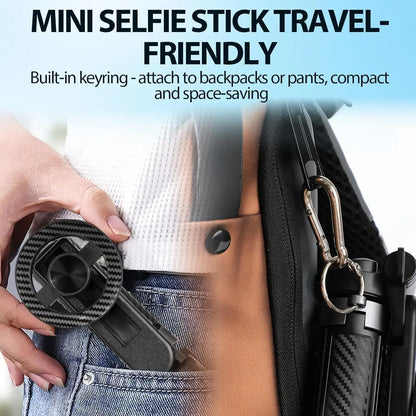 4-in-1 Multifunctional Magnetic mini Selfie Stick with 360° Rotation Wireless Bluetooth Control Magnetic Phone Holder