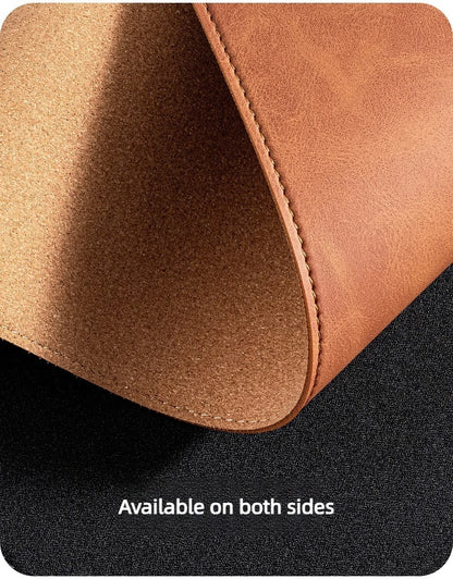 3in1 Large Mouse Pad Double Sided Leather Cork Waterproof Gaming Office Desk Mat Non Slip Computer Desk Pad Accessories Mousepad