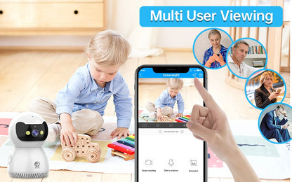 JOOAN 5MP 3MP Smart Home 5G WiFi Security Camera Indoor Wireless IP Surveillance Camera AI Tracking Night Vision Baby Monitor