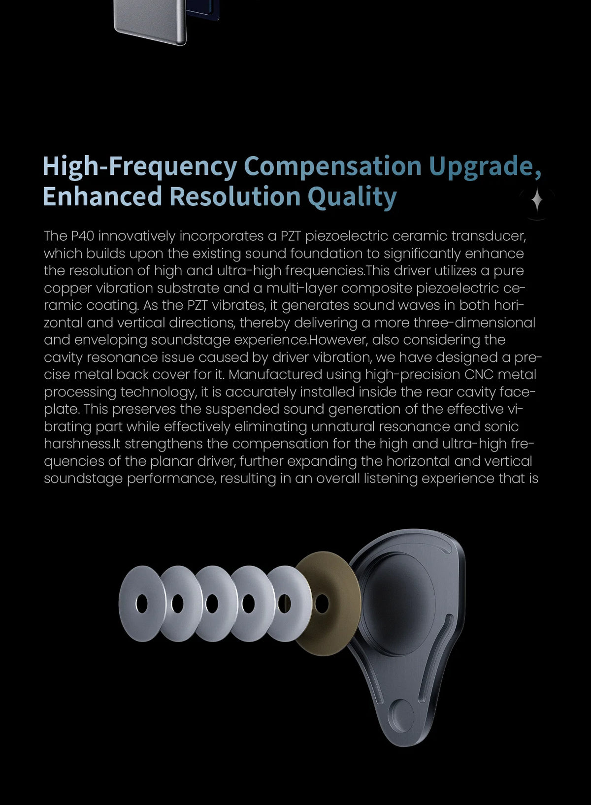 EPZ P40 Star Trails PZT Ceramic In-Ear Earphone HiFi Monitoring Wired Earphone 2DD+1Planar Hybrid Drivers Detachable IEMs Cable
