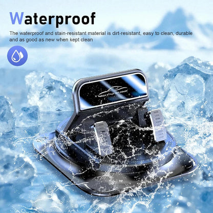 One-Hand Operated Dash Phone Clip, Shockproof 360° Rotatable Holder for Car, Perfect Angle Adjustable for Landscape & Portrait
