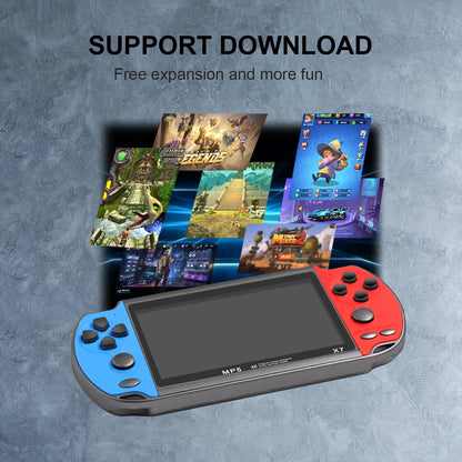 Retro X7 Handheld Game 4.3 Inch HD Large 8G Screen Classic Game Console Built-in 10000 Games Mini Handheld MP5 Video Game