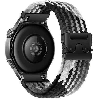 Nylon Braided Loop Strap For Huawei Watch 5 46mm GT5-4-3 Parachute Buckle Flexible Wristband For Samsung Watch 7/6/5/4 Bracelet