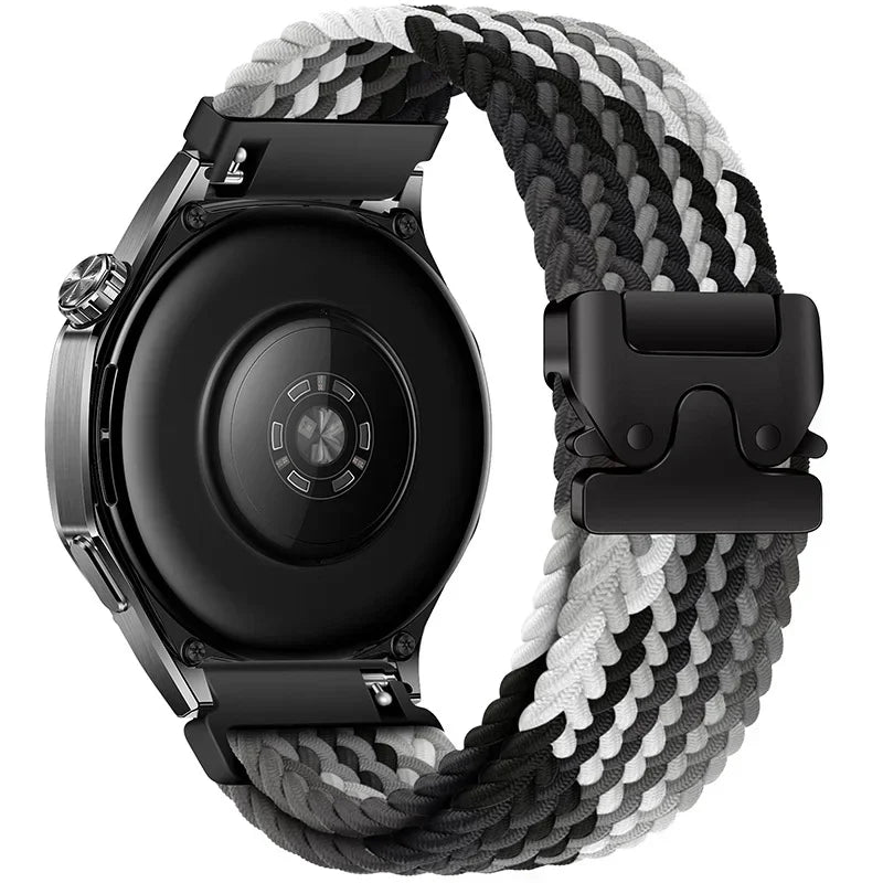 Nylon Braided Loop Strap For Huawei Watch 5 46mm GT5-4-3 Parachute Buckle Flexible Wristband For Samsung Watch 7/6/5/4 Bracelet