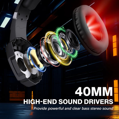 G9000 Pro Wired Gaming Headset with Noise Cancelling Mic Led Light Stereo Sound for Ps4 Pc Xbox One Switch Ps5 Controller
