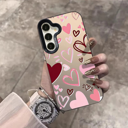 Modern Romance Hearts Phone Case For Samsung Galaxy S26 S25 S24 S23 S22 Ultra Plus A56 A55 A54 A53 A36 A35 IMD Shockproof Cover