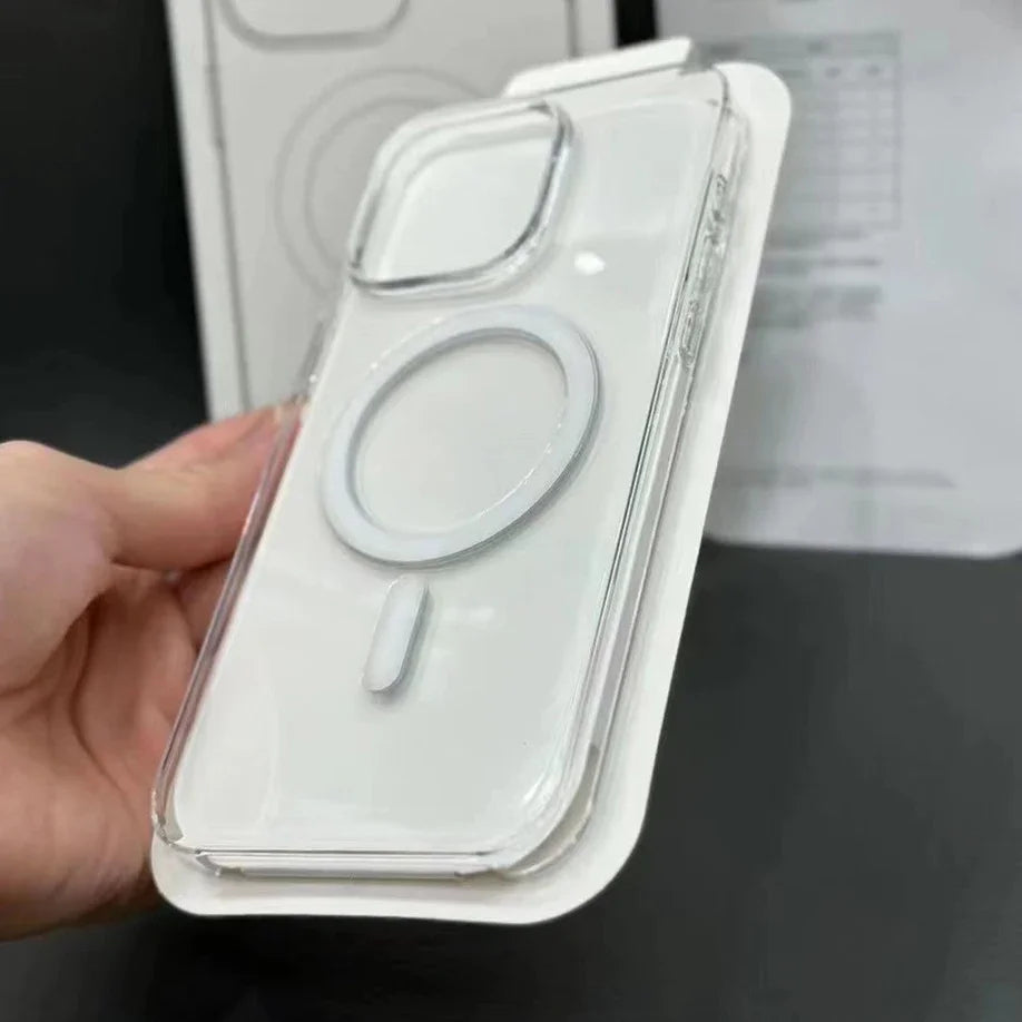 Original Case With box for iPhone 16 15 14 Pro Max 7 8 14 Plus 13 12 Mini 11 X XR XS Magsafe Wireless Charging Clear Cover