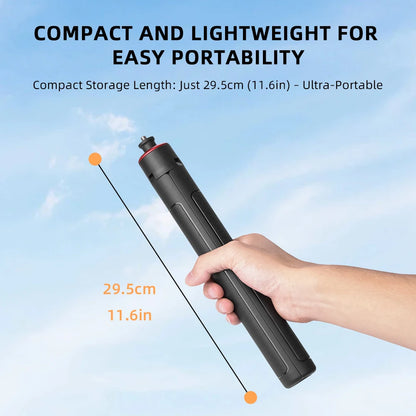 Flymile Tripod Selfie Stick Vlog Handle for DJI Pocket 3/Action 5 Pro/Insta360 X5/Gopro Accessories 62.99/55.1in Extendable