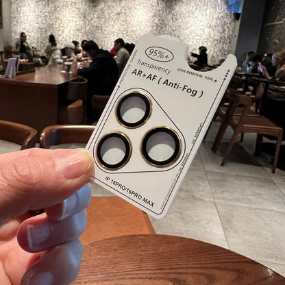 Snap-On AR HD Tempered Glass Camera Lens Film Primarily Fit iPhone 18 Pro Max Compatible with iPhone 17-13 Series W/ Pry Notch