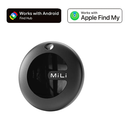 Dual System MiLi MiTag Smart Location Tag Bluetooth GPS Tracker Locator Keys Finder Works With Apple Find My & Google Find Hub