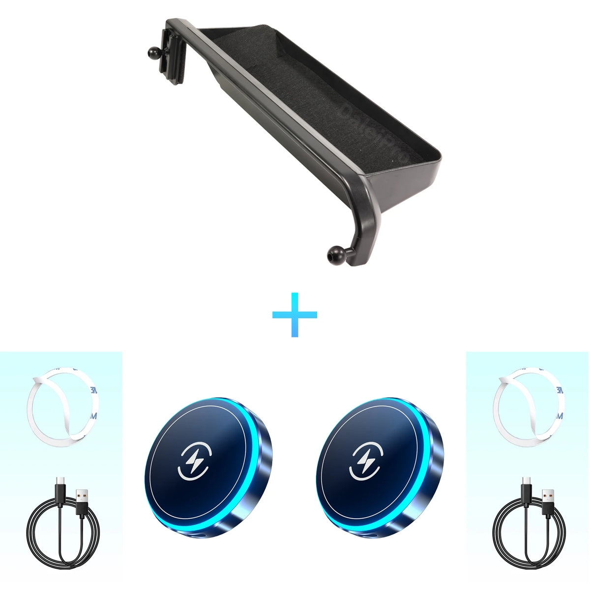 For Toyota Prado LC250 250 2024 2025 Multifunctional Storage Box Dual Phone Holder Car Magnetic Phone Holder Magsafe Charger