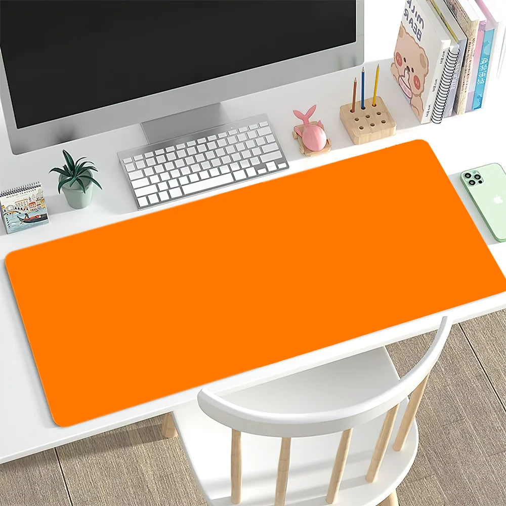 New Fashion Classic Orange Mouse Pad Desk Mat Large Non-slip Anti-fray Keyboard Ergonomic Office Rubber PC Home Custom