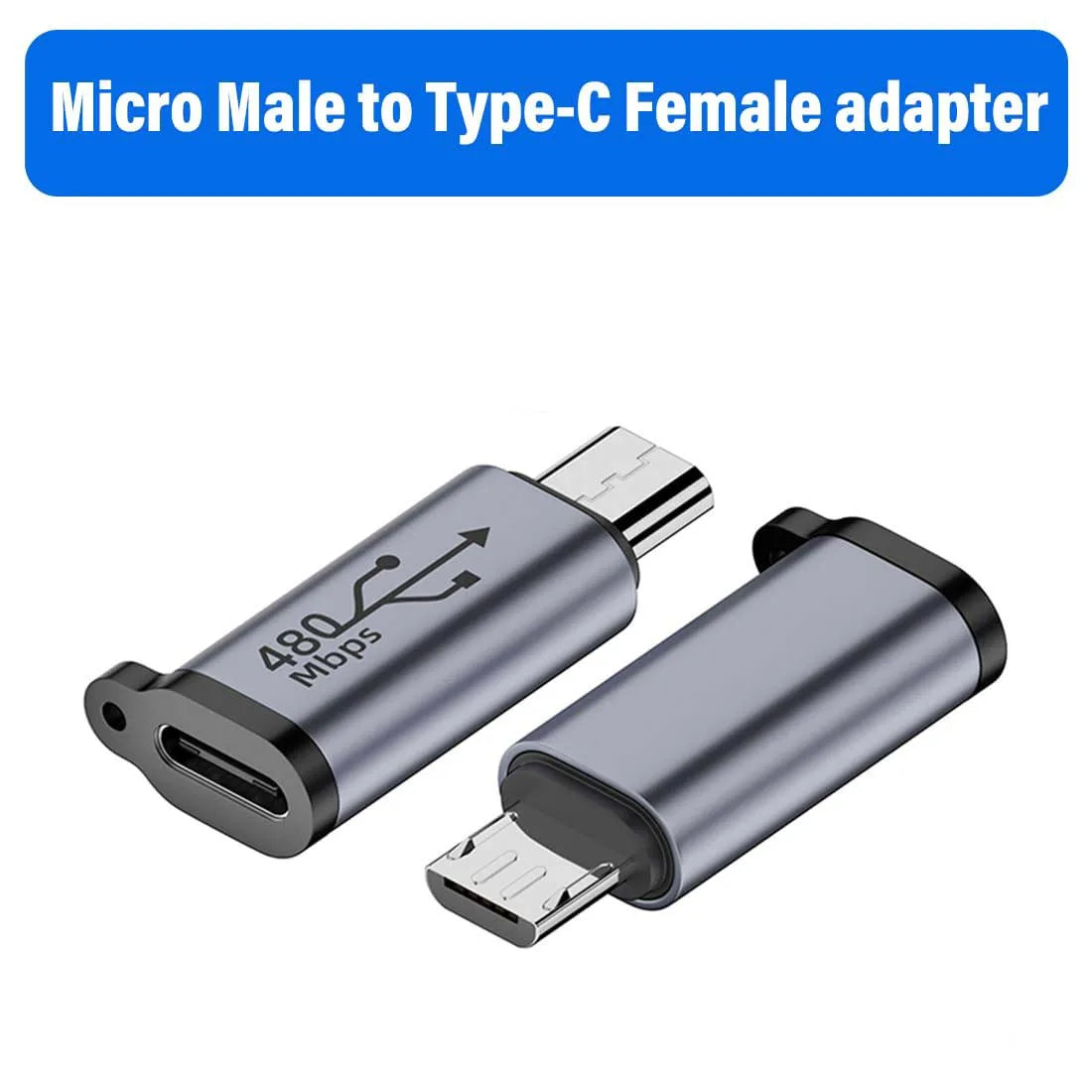 Micro USB To Type C Adapter Mini USB To USB C 480Mbps Fast Data Charging Connector USBC To Lightning Adapter For iphone Android