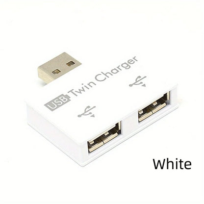USB 2.0 HUB 1 To 2 Port High Speed Mini Splitter Adapter For Laptop U Disk Card Reader Mouse Keyboard Phone Charging Accessories
