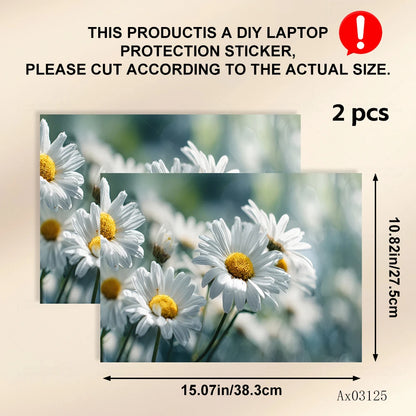 Pink Flower Laptop Stickers Self Adhesive Waterproof Anti Scratch Notebook Cover for Device Notebook MacBook Protective Skins