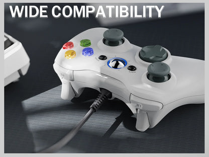 For Xbox 360 Slim/Lite/E/PC Controller,Wireless/Wired Game Remote Control 6-axis Gryo Dual Vibration Precision Joystick Gamepads