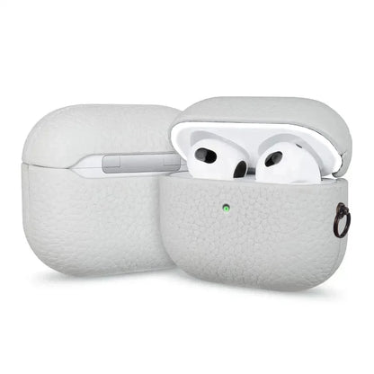 High End Business Bluetooth Earphone Case For Apple AirPods/2/3/4/5 Pro3/2 Retro Genuine Leather Litchi Texture Protection Cover