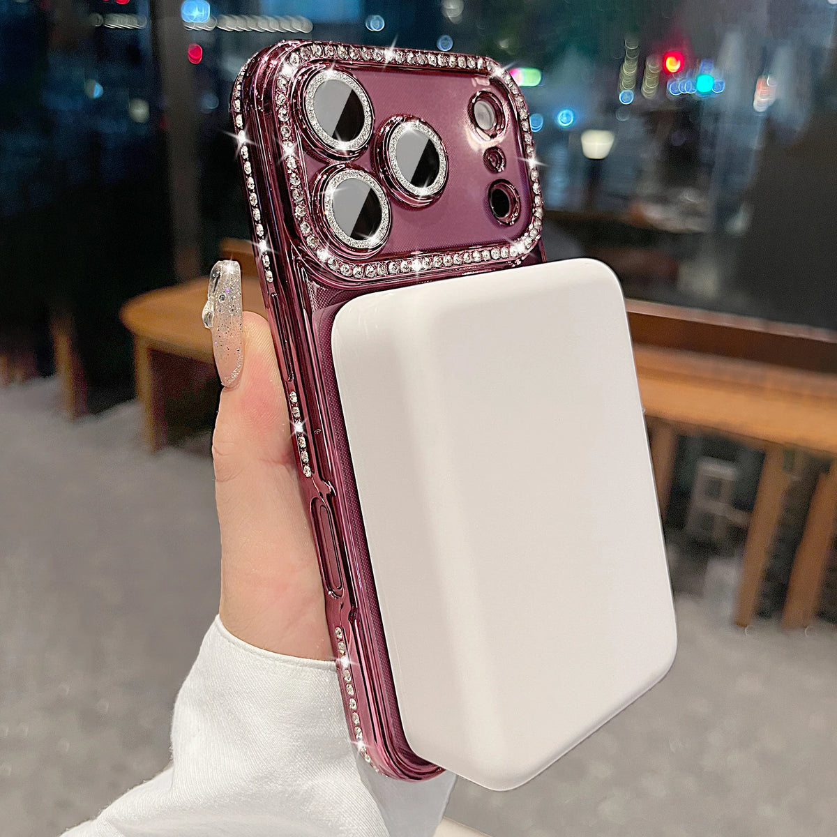 Luxury Soft Magnetic Wireless Charging for Magsafe Case For iPhone 18 17 16 15 14 13 12 Pro Max 16 Plus 18 Bling Diamond Cover