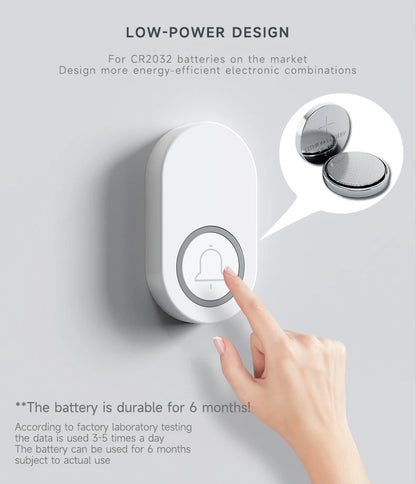 Hococa US/EU/UK Plug Outdoor Wireless Doorbell 60 Songs Melodies Waterproof Welcome Door Bell 200m Remote Call Bell With Battery